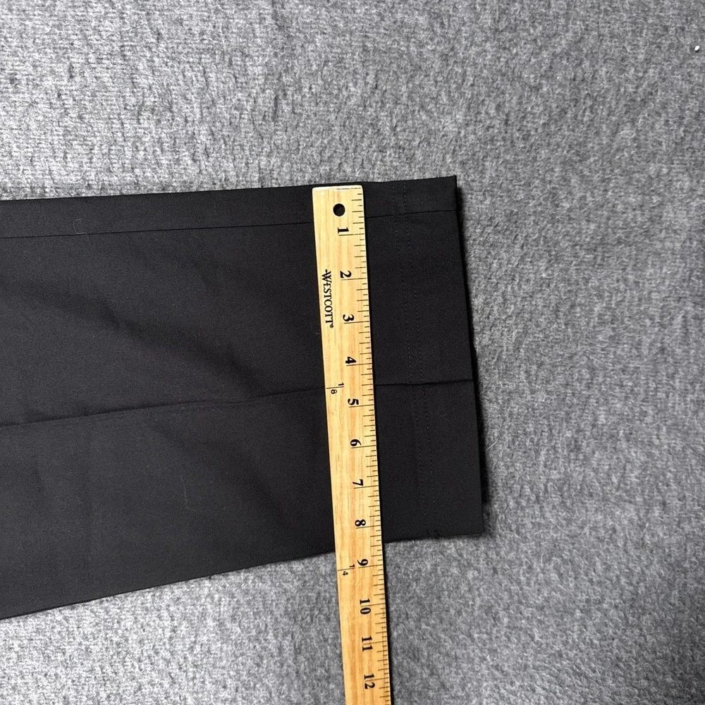 I Love Ugly Winston Pants Mens Small Black Pleated Wool Blend Stretch Trousers